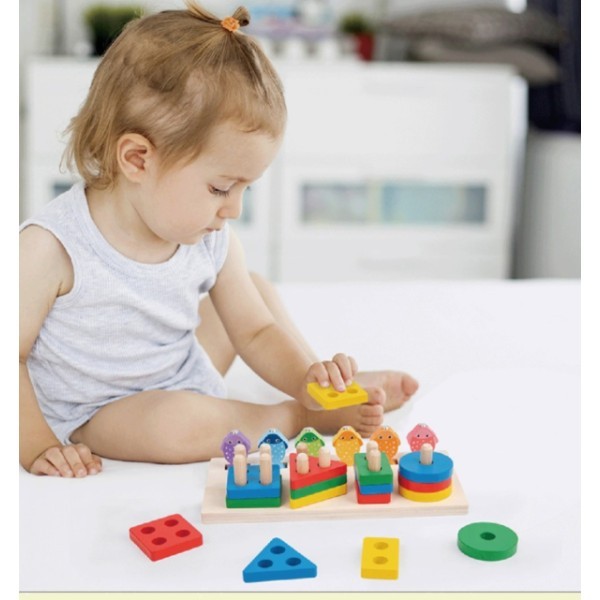 لعبة الصيد الخشبية المغناطيسية 🎣