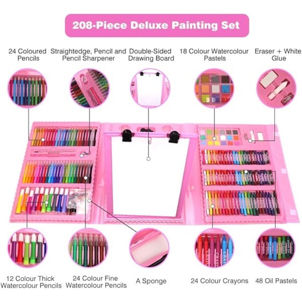 صندوق الالوان باللون الزهري 💕