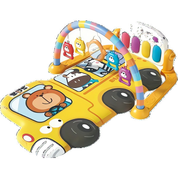 فرشة البيانو على شكل باص الحيوانات 🚌🐻🐨