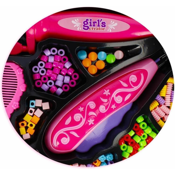 مجموعة الخرز للتضفير الشعر والأساور 👧🎀