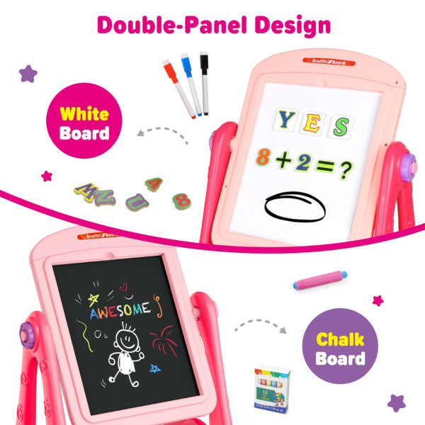 اللوح التعليمي باللون الزهري