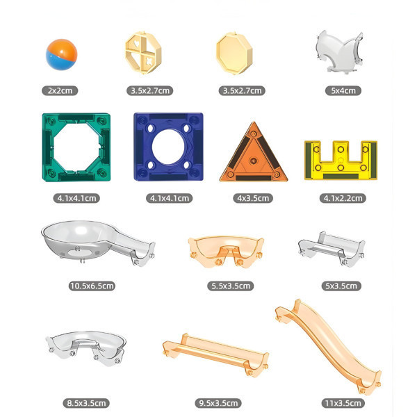 المكعبات المغناطيسية مع أنابيب وكرات