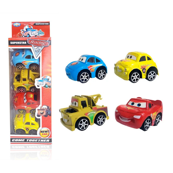 سيارات ماكوين - 4 قطع