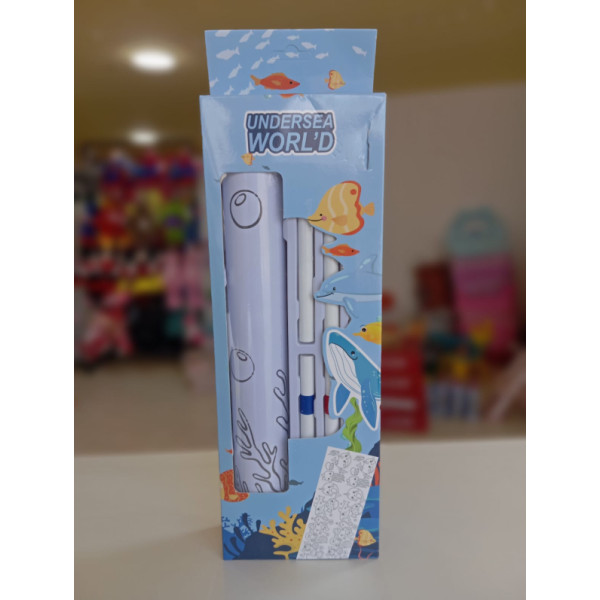 رول تلوين 3 متر - شكل حيوانات بحرية