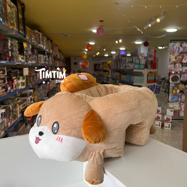 كرسي تعليم الجلوس كلب بني