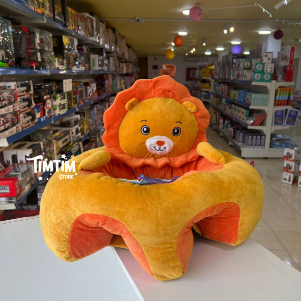 كرسي تعليم جلوس على شكل اسد مع كتاب قماش