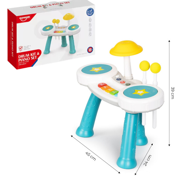 طاولة طبلة وبيانو