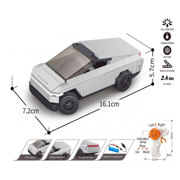 Building Blocks Remote Control Car -  Tesla (Particle Count: 242pcs)