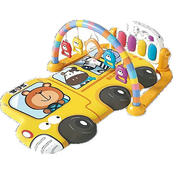 فرشة البيانو على شكل باص الحيوانات 🚌🐻🐨