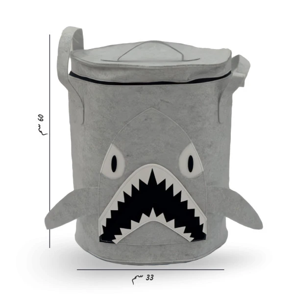 سلة الألعاب على شكل سمكة قرش 🦈🩶