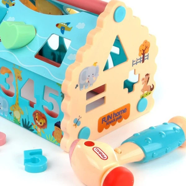 puzzle building block hammer ball house