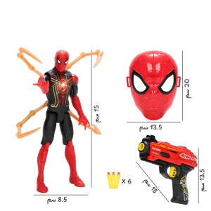 طقم سبايدرمان مع القناع والمسدس 🕷️♥️