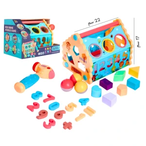 puzzle building block hammer ball house